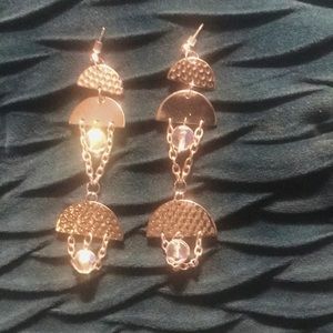 love, Savvy Handcrafted Silvertone with Chains & Crystal Beads